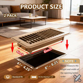 Sel Natural RV floor vent cover in black, ideal for mobile homes and travel-ready ventilation.