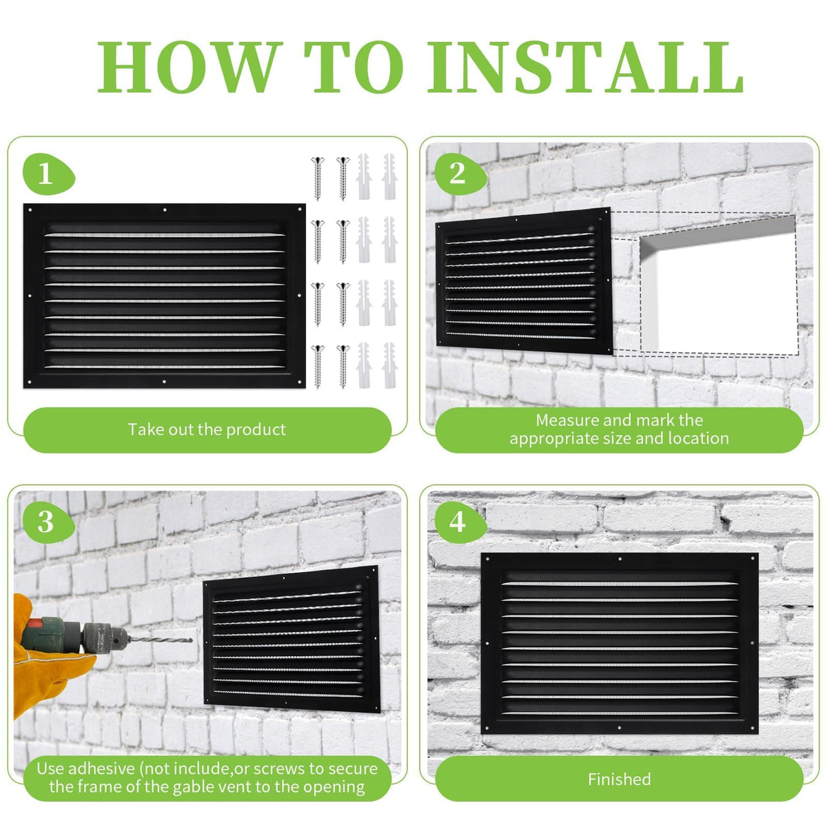Sel Natural versatile vent for garage shed and basement