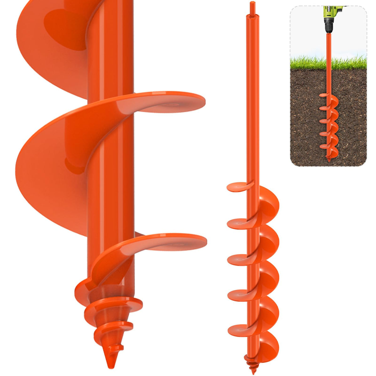 SELEWARE auger bit for planting 4x32 inches speeds bulb and flower setup.
