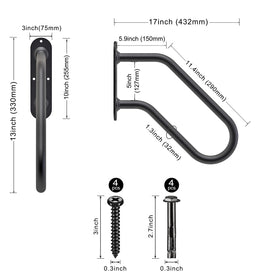 SELEWARE dual-level U-shaped handrail supports varied heights safely.