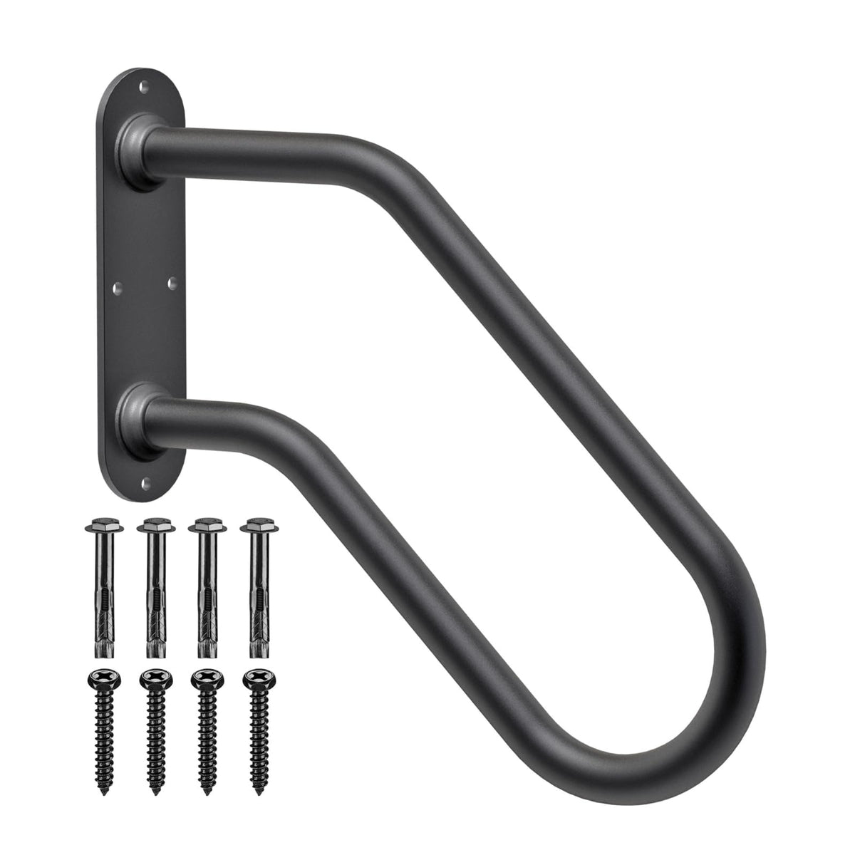 SELEWARE heavy-duty handrail on outdoor steps provides sturdy daily support.