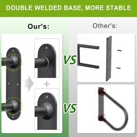 SELEWARE welded-base handrail installs quickly on walls.