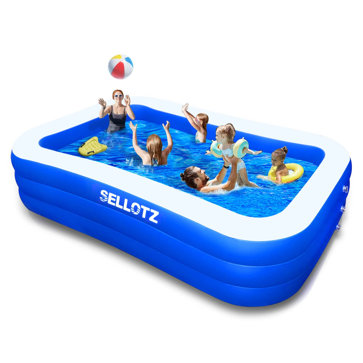 SELLOTZ inflatable pool in a sunny backyard for family fun