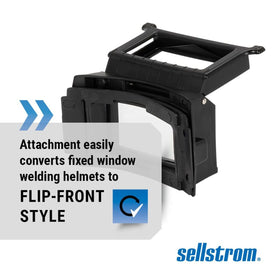 Lift-front handles on the Sellstrom adapter for easy lifting and positioning.