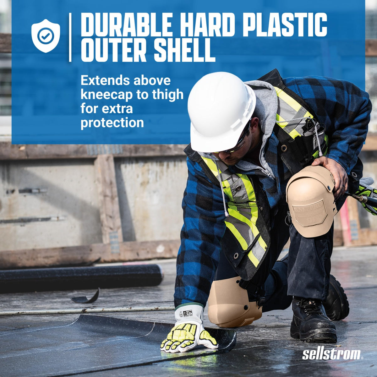 Sellstrom Ultra Flex III kneepad adjustable straps ensure comfortable fit