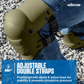 Sellstrom Ultra Flex III kneepad non-marking grip strip prevents marks on smooth floors.