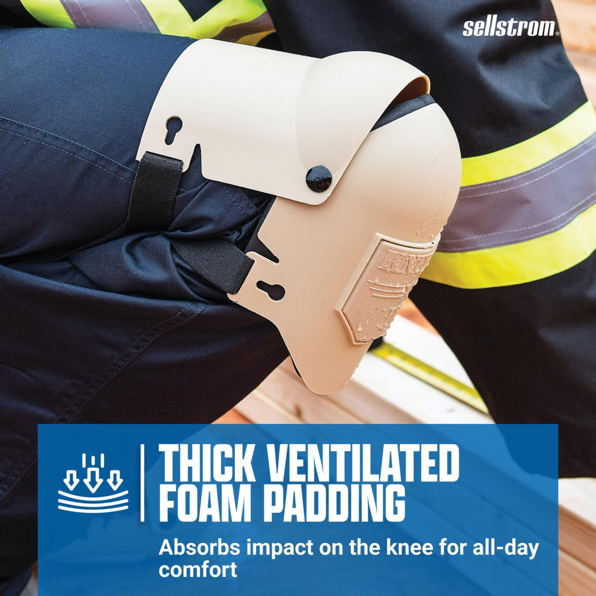Sellstrom Ultra Flex III kneepad heavy-duty shell protects against sharp objects