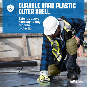 Sellstrom Ultra Flex III kneepad adjustable straps with speed clips ensure quick, secure on/off.
