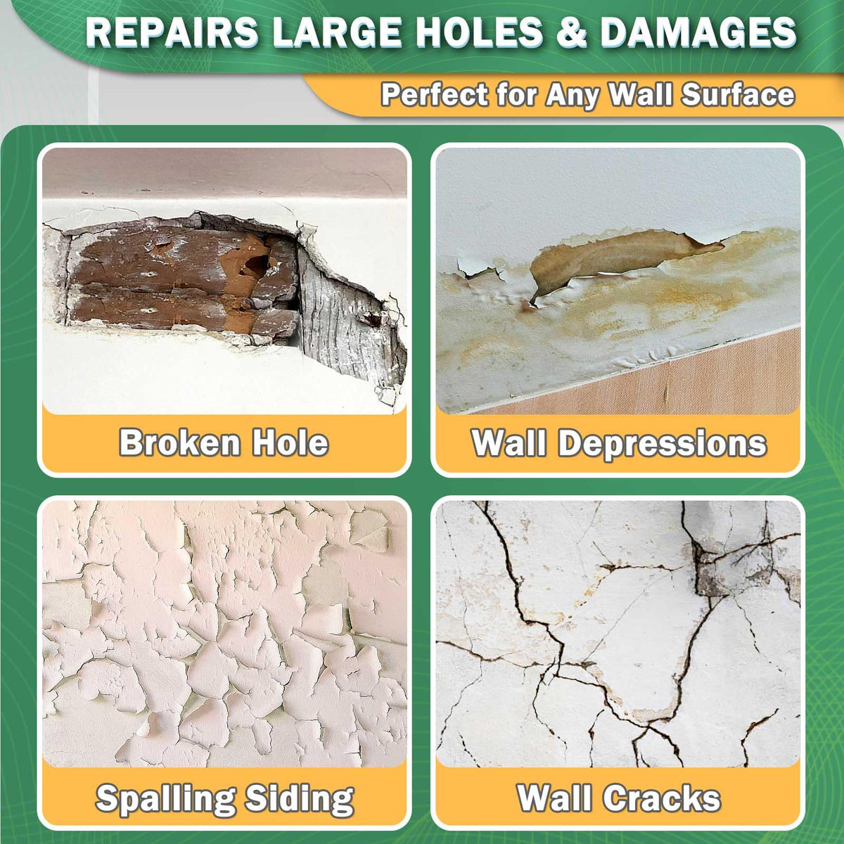 Seloom aluminum plates reinforce patch for durable, long-lasting repairs.