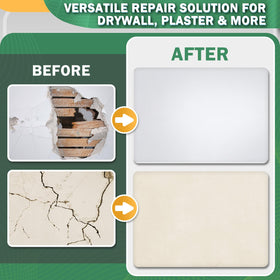 Seloom repair kit in action applying patch for a smooth finish.