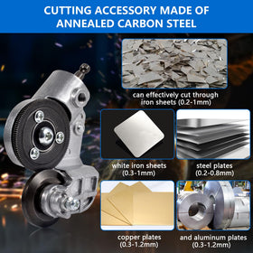 Selumie plate cutter head close-up showing rugged titanium alloy.