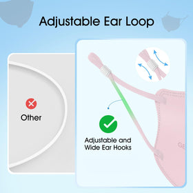 Semask KN95 adjustable ear loops for a secure kids' fit