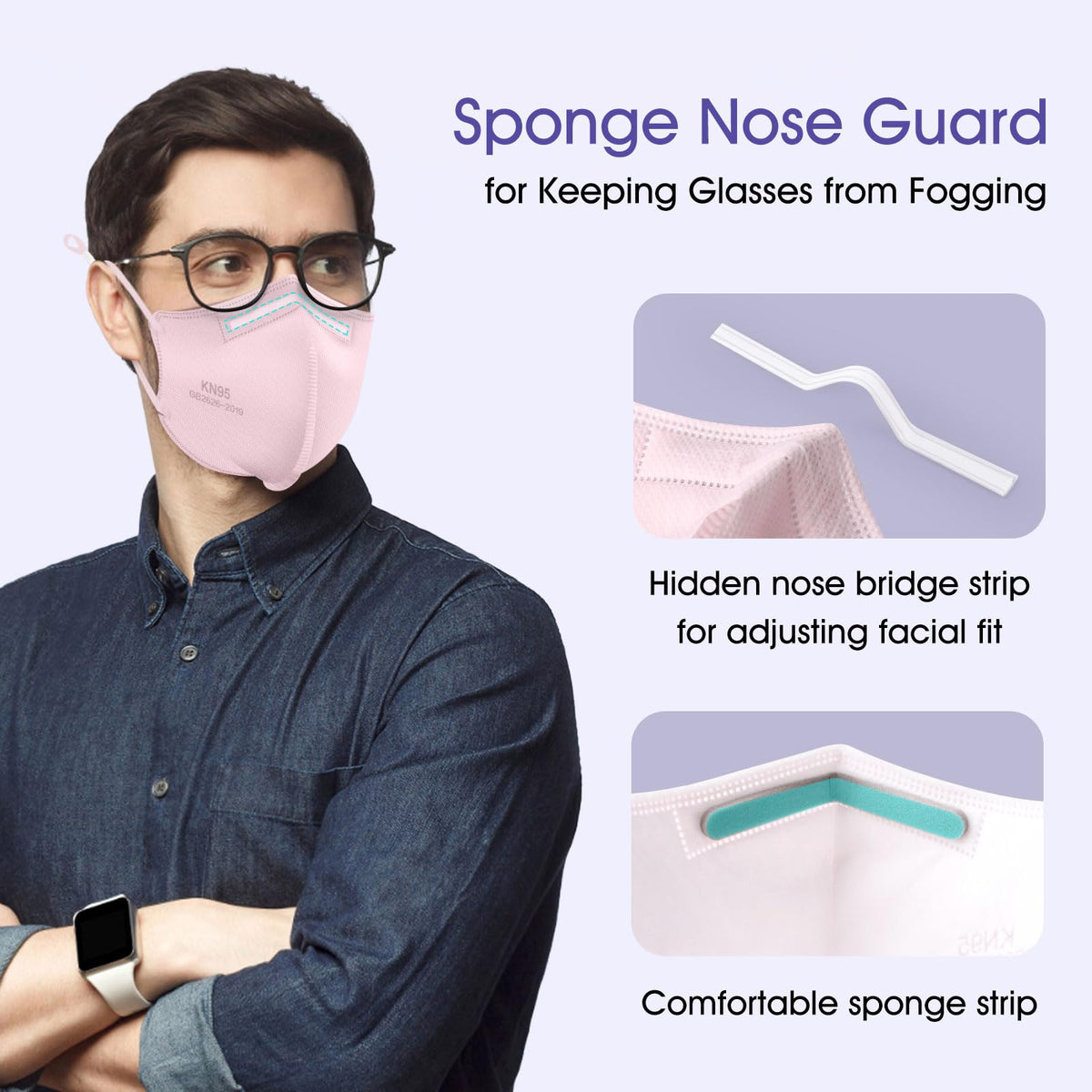 Individually wrapped Semask KN95 masks for travel and daily activities.