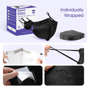 Semask KN95 masks nose bridge sponge pad prevents fogging for glasses