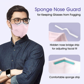Semask nose pad helps prevent glasses fogging and stays secure.