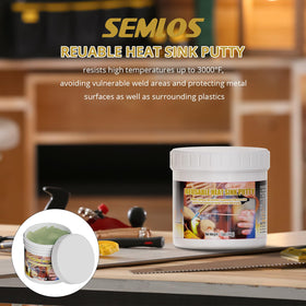 Semlos heat blocking putty jar used on sight glass installation for heat protection.