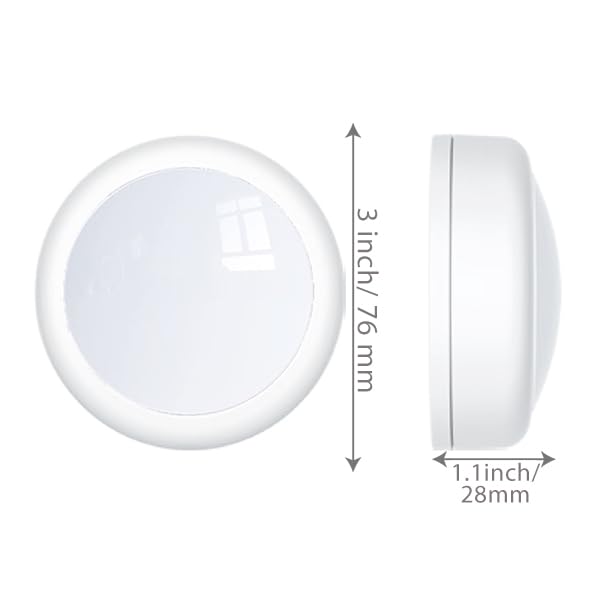 SEMSMOKS six-pack puck lights in black for versatile coverage.