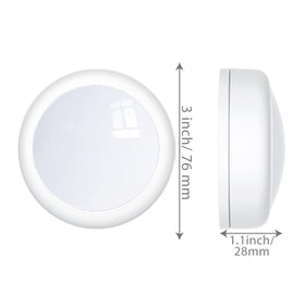 SEMSMOKS six-pack puck lights in black for versatile coverage.
