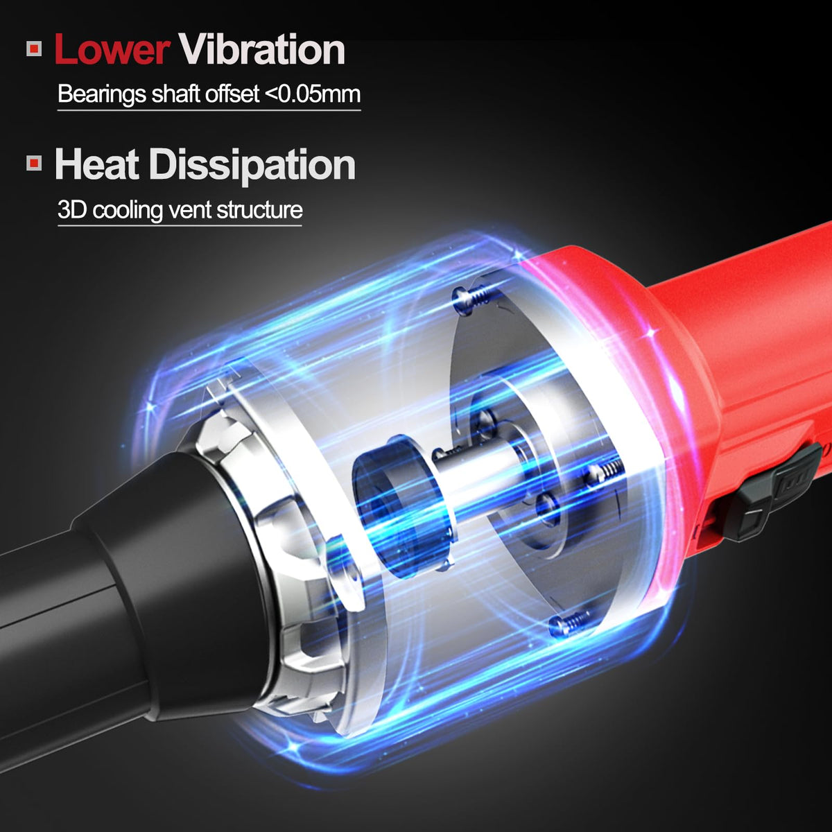 SENCAN 3D cooling vents help heat dissipation during extended use
