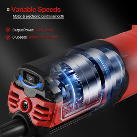 SENCAN 600-watt motor delivers steady power for heavy-duty grinding jobs