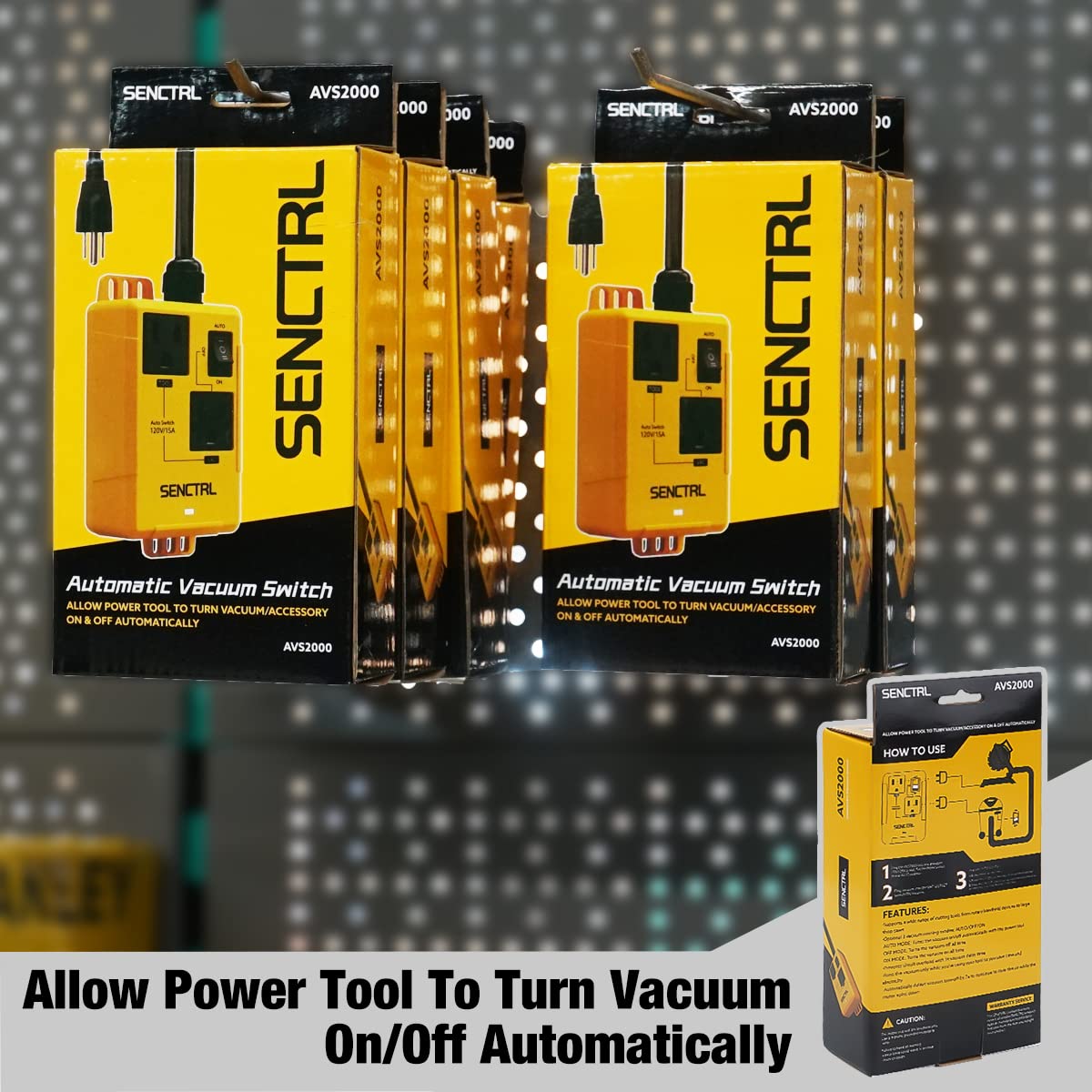 Senctrl AVS2000 packaging includes guide and warranty for confidence.