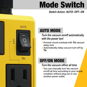 Senctrl AVS2005 load sensing feature enabling delayed vacuum start