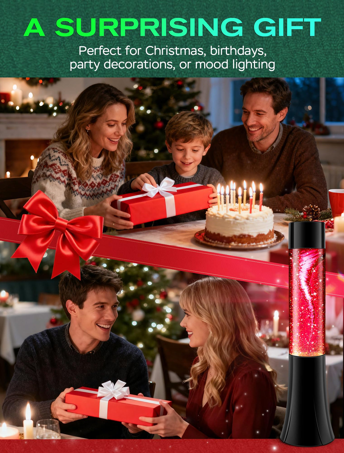 SENCU Glitter Tornado Lamp makes a great birthday gift idea.