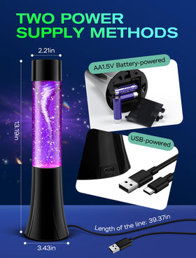 SENCU Glitter Tornado Lamp ideal for desks and office spaces.