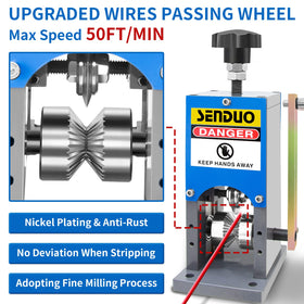 SENDUO wire stripper in drill-driven mode speeds up large batch wire recycling