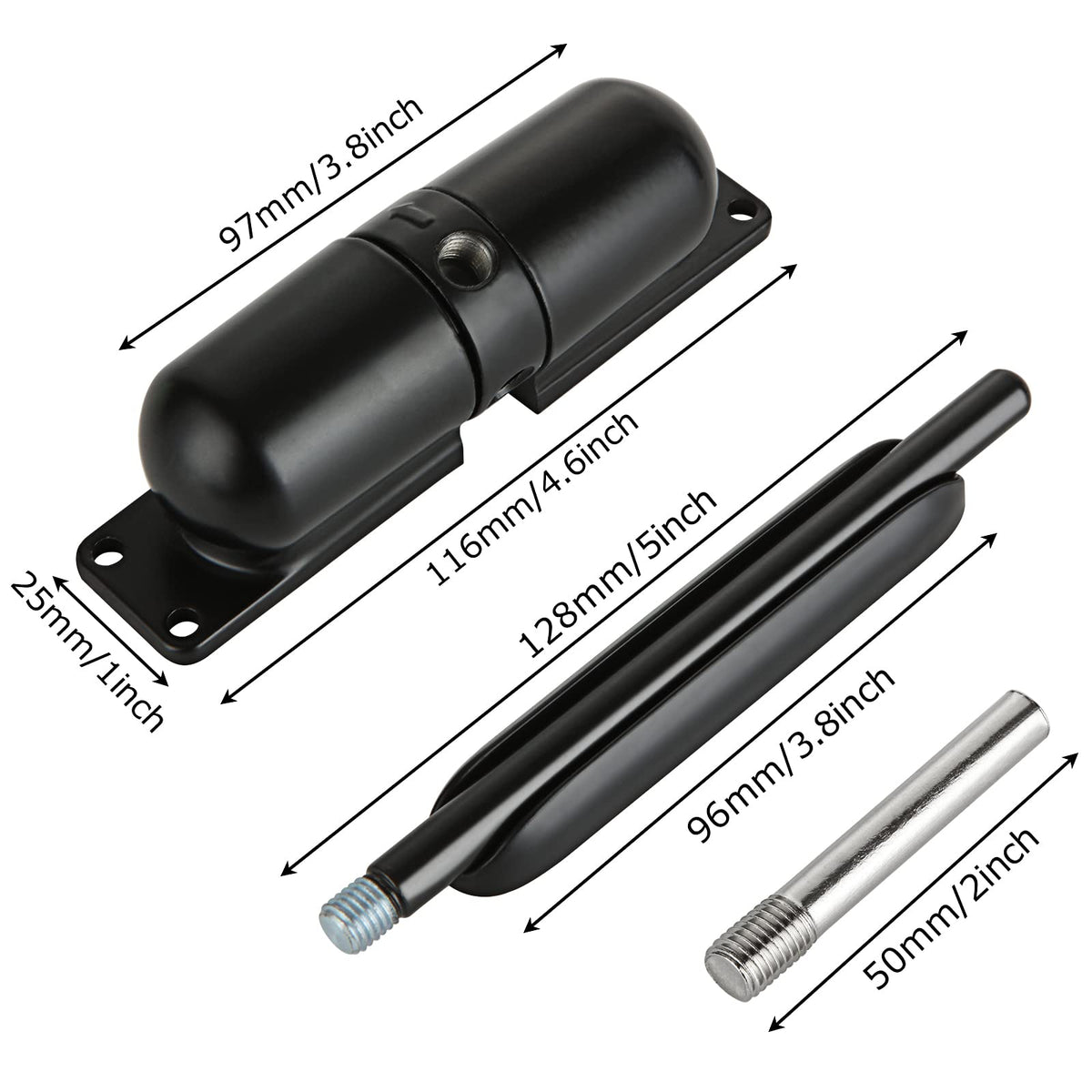 SENENQU door closer with installation fasteners and instructions included
