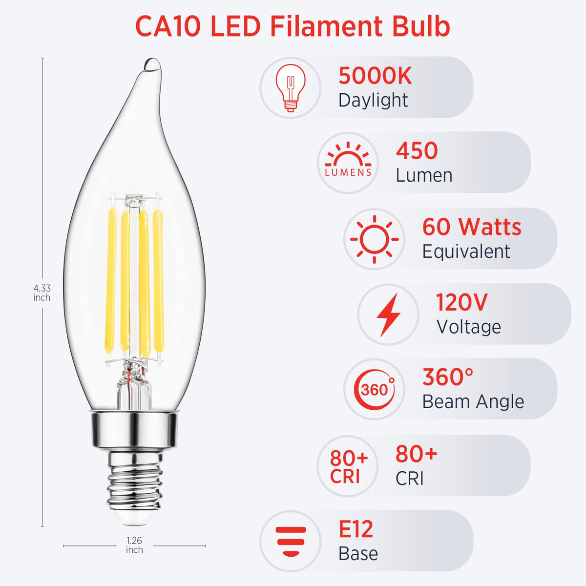 Sengled E12 candle LED bulb dimmable for smooth mood lighting