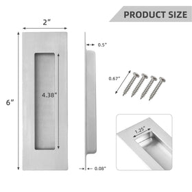 Senharvest edge pull brushed nickel 6-inch, side view, durable grip for closet and pantry doors.