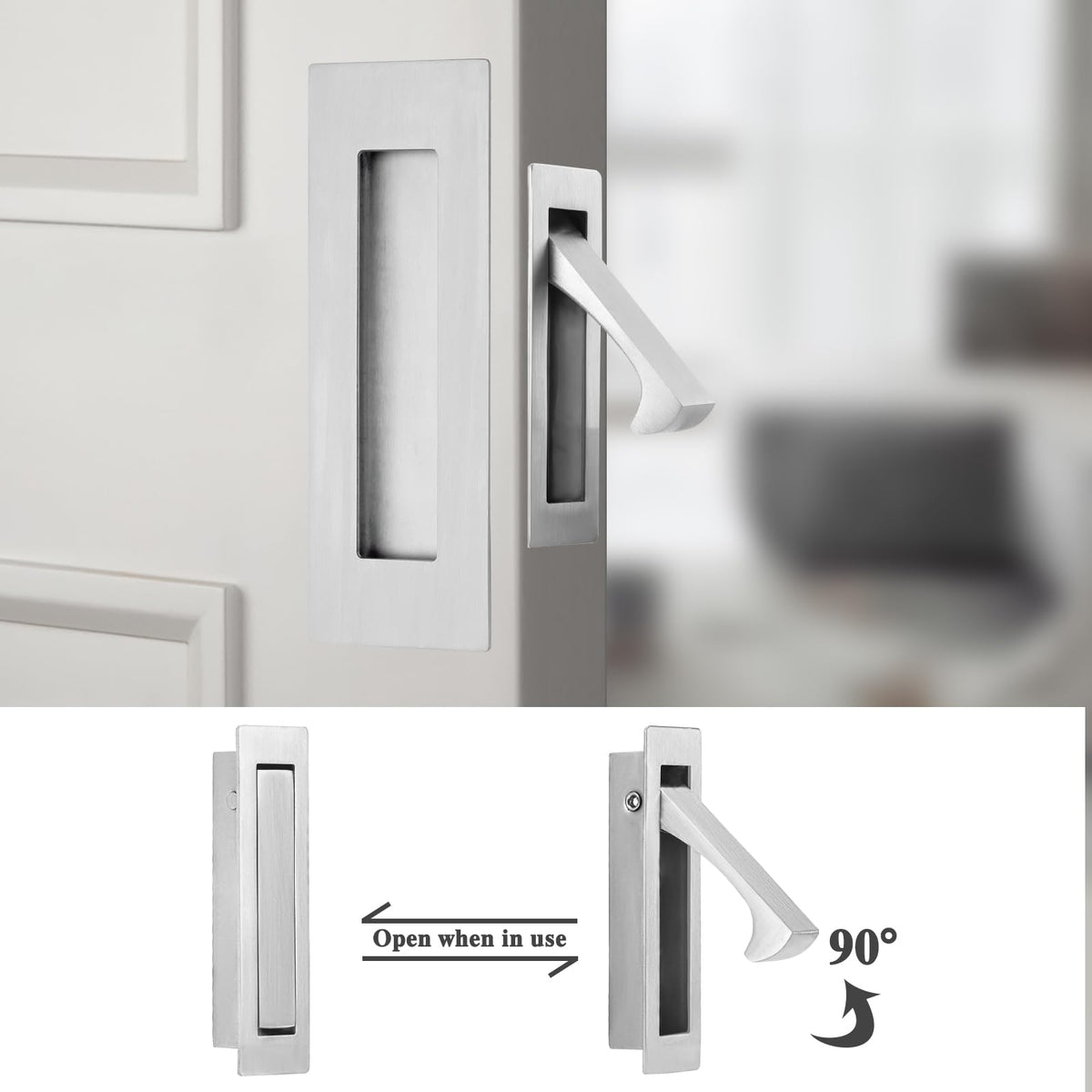 Senharvest kitchen cabinet sliding door handle brushed nickel, modern accent for interiors.