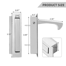 Senharvest recessed finger pull closeup brushed nickel, flush design reduces snag risk.