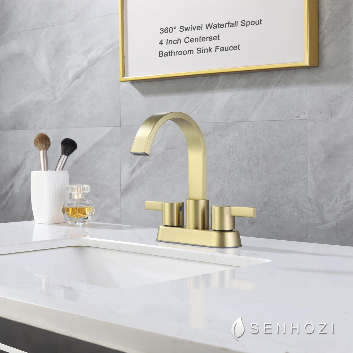 Senhozi 2-handle control faucet providing precise hot and cold balance for baths