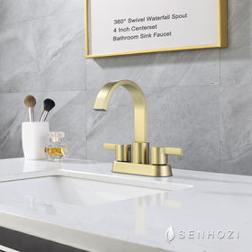 Senhozi 2-handle control faucet providing precise hot and cold balance for baths