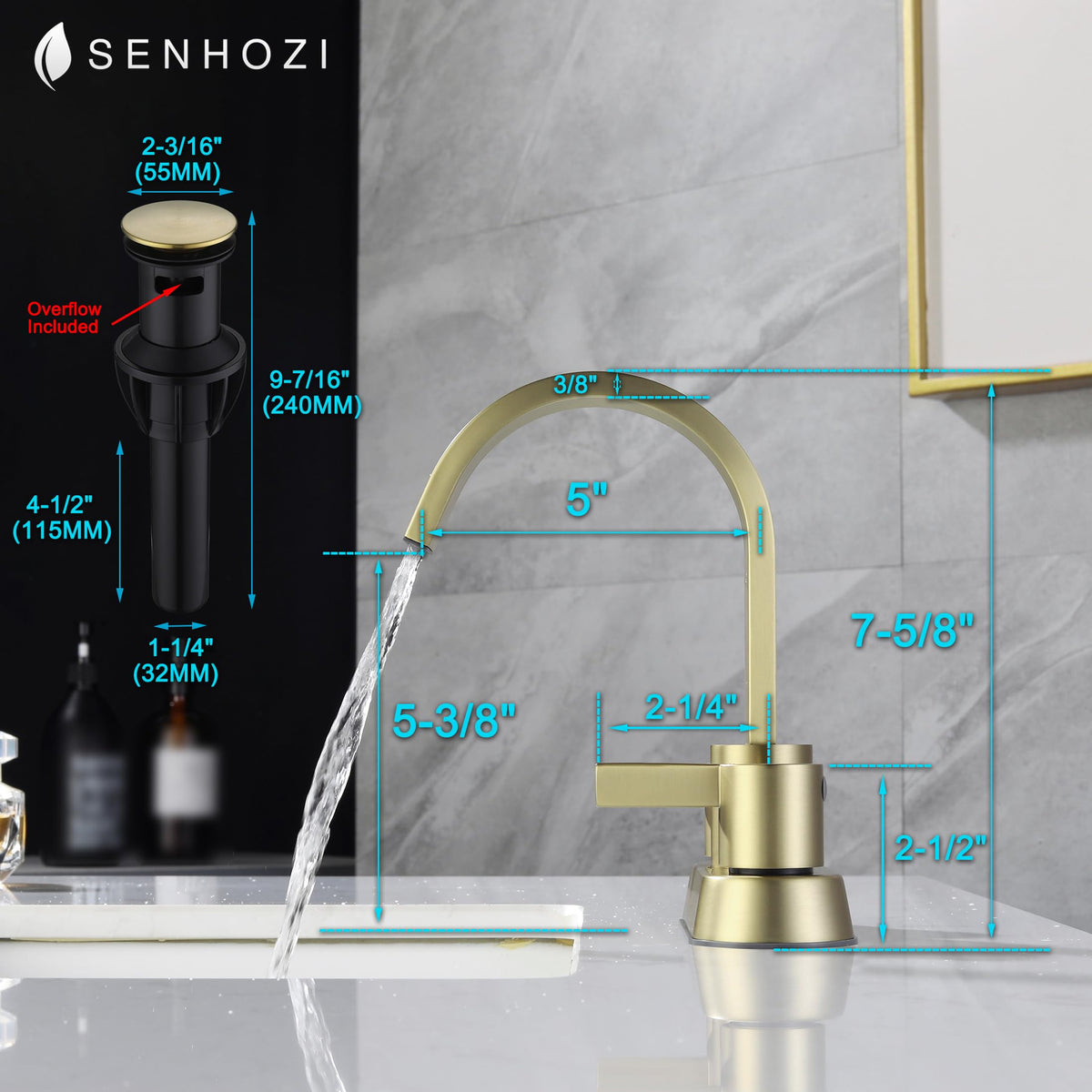 Senhozi stainless steel body resists corrosion for daily use