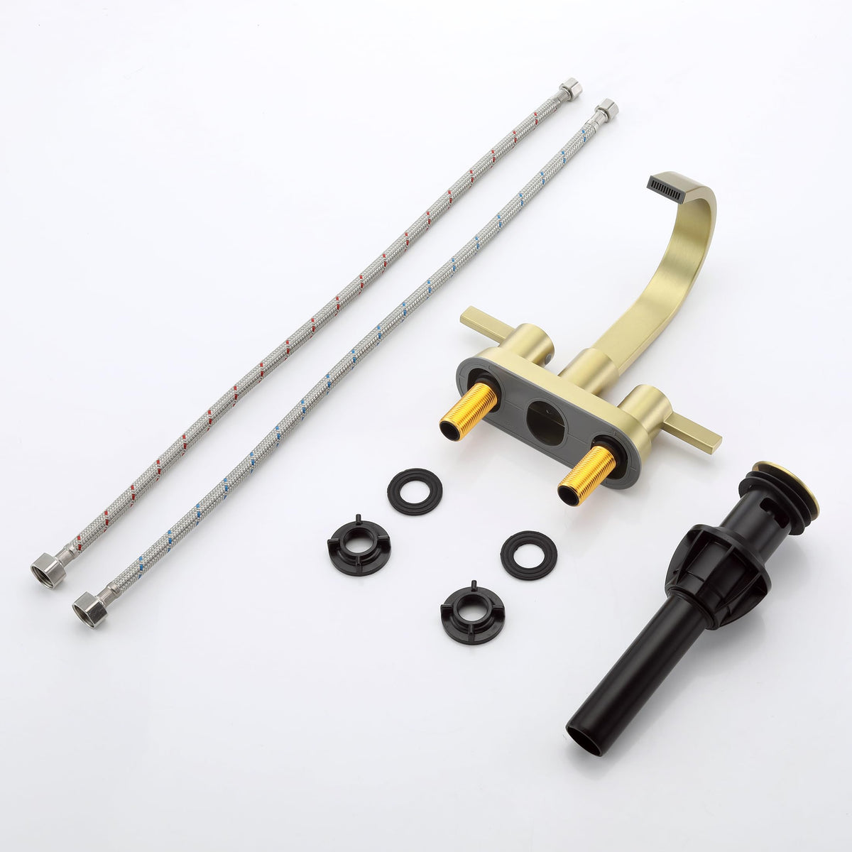 Senhozi 23.6-inch hoses ready to connect to standard plumbing