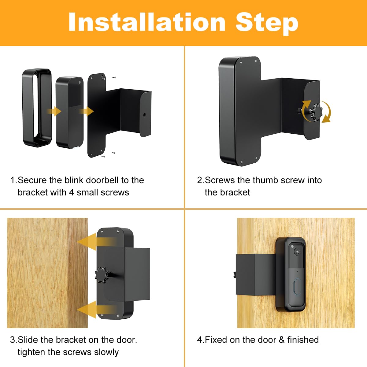 SENLEG Blink Doorbell Mount door-thickness adjustment enables versatile fit