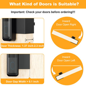 SENLEG Blink Doorbell Mount installed on door demonstrates quick no-drill setup