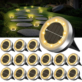 SenLuKit Mini Solar Lights with a top LED panel for bright path illumination.