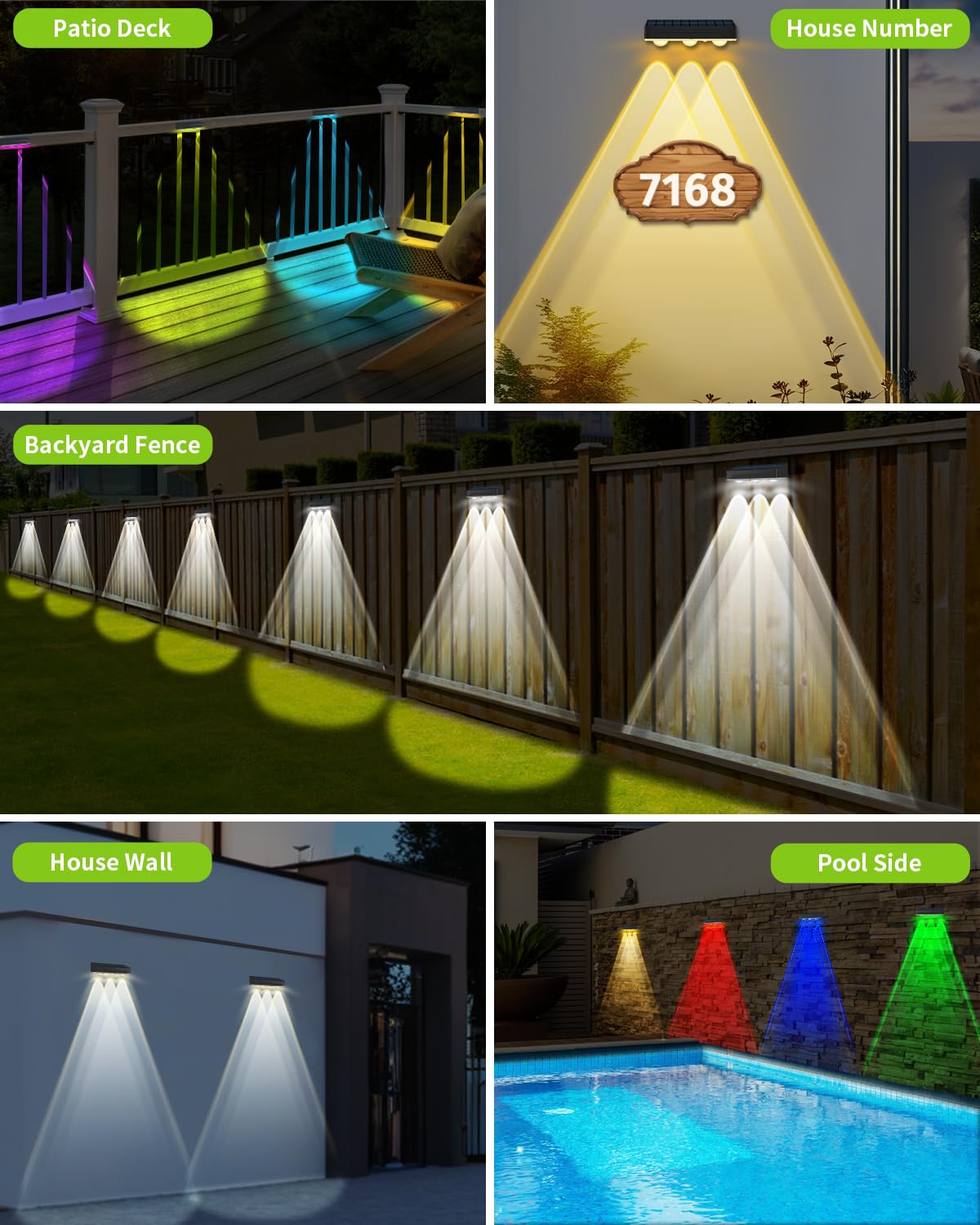 SenLuKit backyard décor fence lights illuminate paths and prevent trips