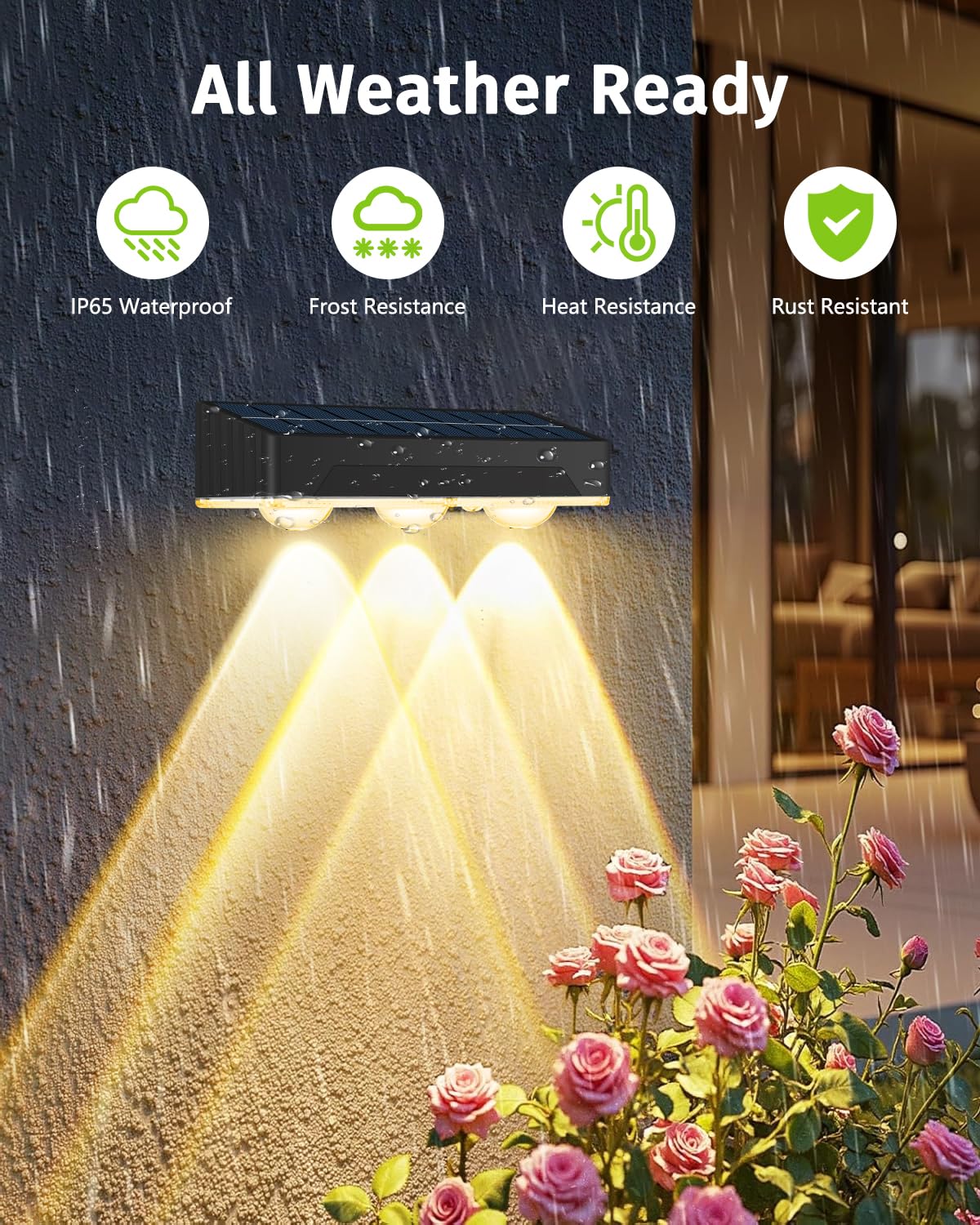 SenLuKit solar fence lights install quickly with two screws on flat surfaces