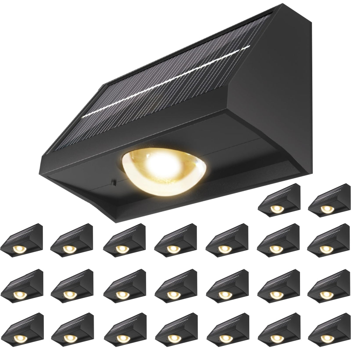 SenLuKit solar fence lights dusk-to-dawn outdoor illumination for safety