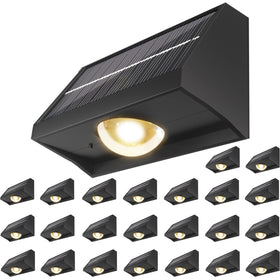 SenLuKit solar fence lights dusk-to-dawn outdoor illumination for safety