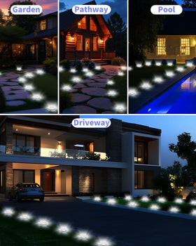 SenLuKit walkway illumination along a garden path and steps