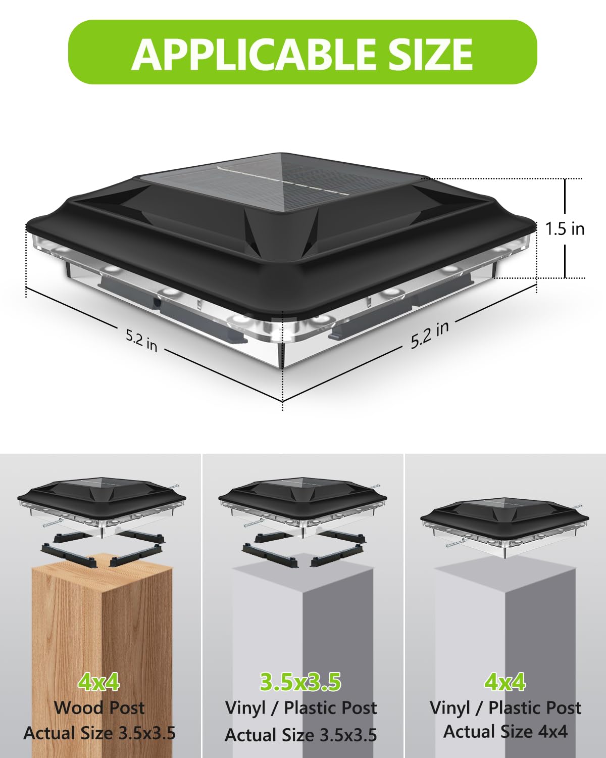 SenLuKit post cap light delivering cool white brightness for modern spaces