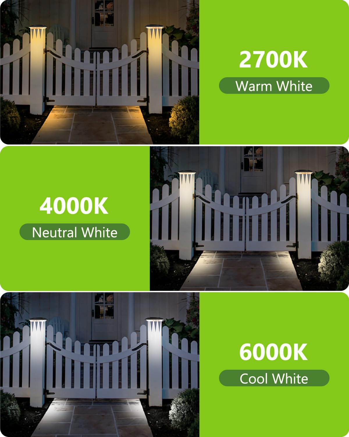 SenLuKit solar post cap lights offer dusk-to-dawn auto on-off for easy operation.