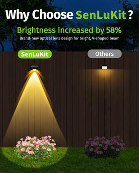 SenLuKit dusk-to-dawn solar wall light provides hands-free lighting every evening.