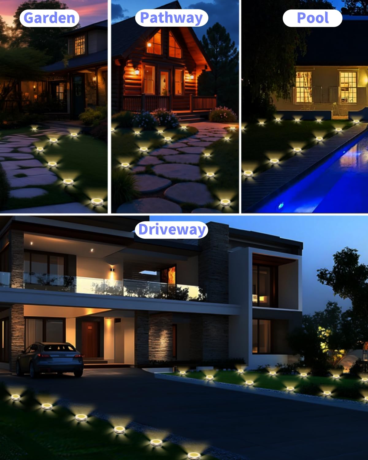 SenLuKit lights ideal for paths, patios, yards in all seasons.